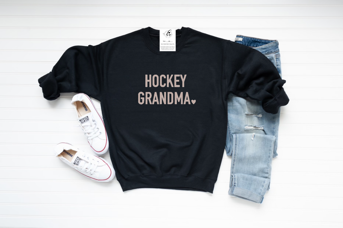 Hockey Grandma Cozy Crew Neck Sweater Blonde Ambition